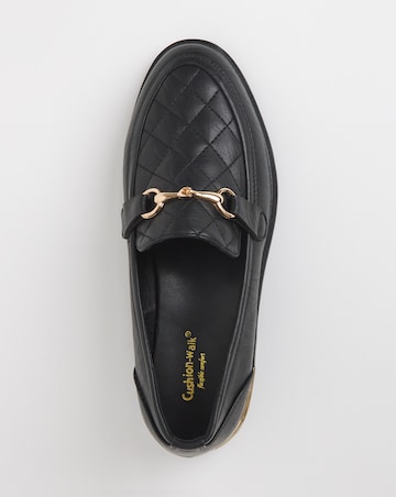 Cushion Walk Black Quilted Loafers -Extra Wide Fit (EEE)