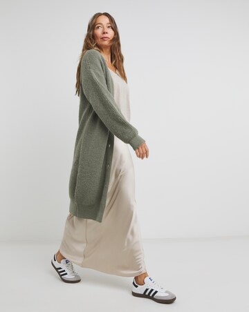 Ribbed Button Up Cardigan