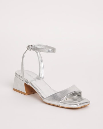Amber Barely There Low Block Heel Sandals - Standard Fit (D)