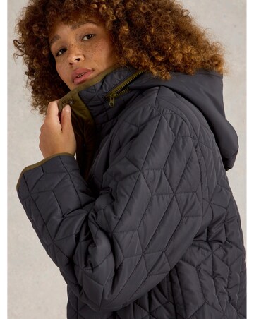 White Stuff Carmel Borg Lined Quilted Coat