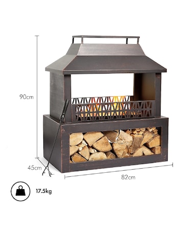 VonHaus Outdoor Garden Fireplace Fire Pit