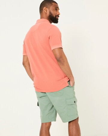 FatFace Easton Slub Short Sleeve Polo - Orange