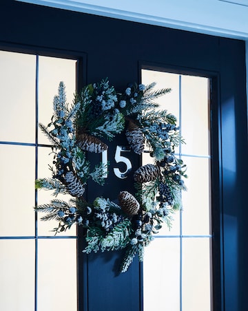 Frosted Blue Berry Wreath