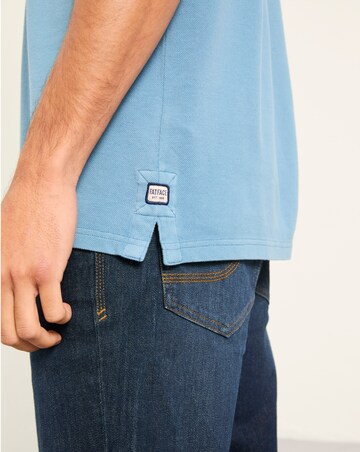 FatFace Short Sleeve Pique Polo (Regular & Tall) - Blue