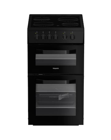 Hotpoint HTE5VCB 50cm Electric Twin Cooker with Ceramic Hob - Black Installation