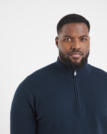 Navy Soft Touch 1/4 Zip Sweatshirt