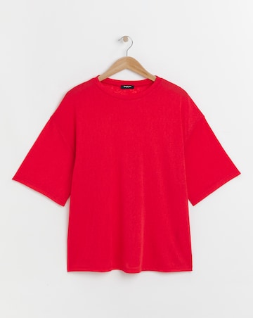 Simply Be Red Pure Cotton Slouchy T-Shirt