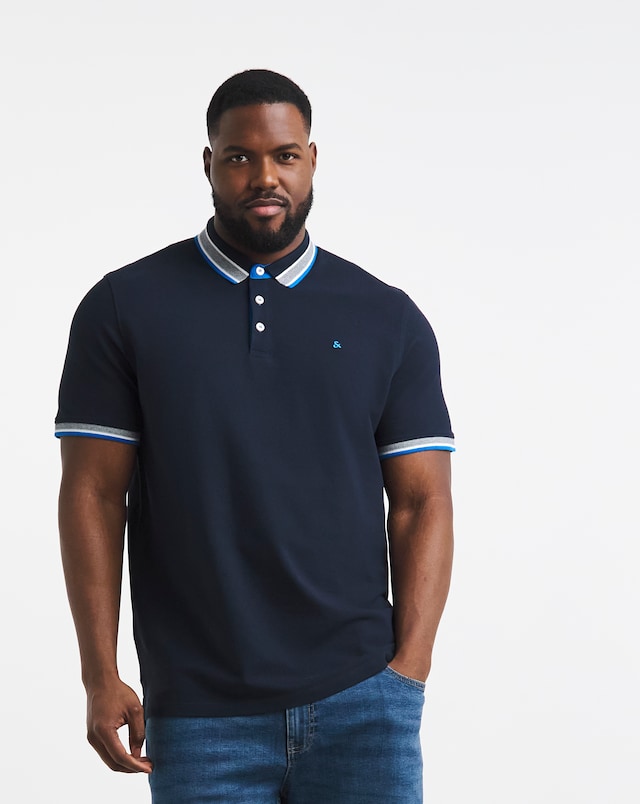 Jack & Jones Premium  Paulos Tipped Polo - Navy