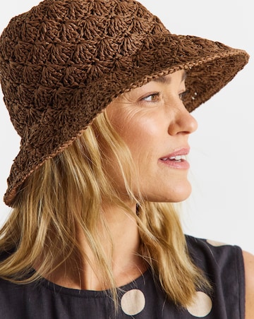 Chocolate Crochet Bucket Hat