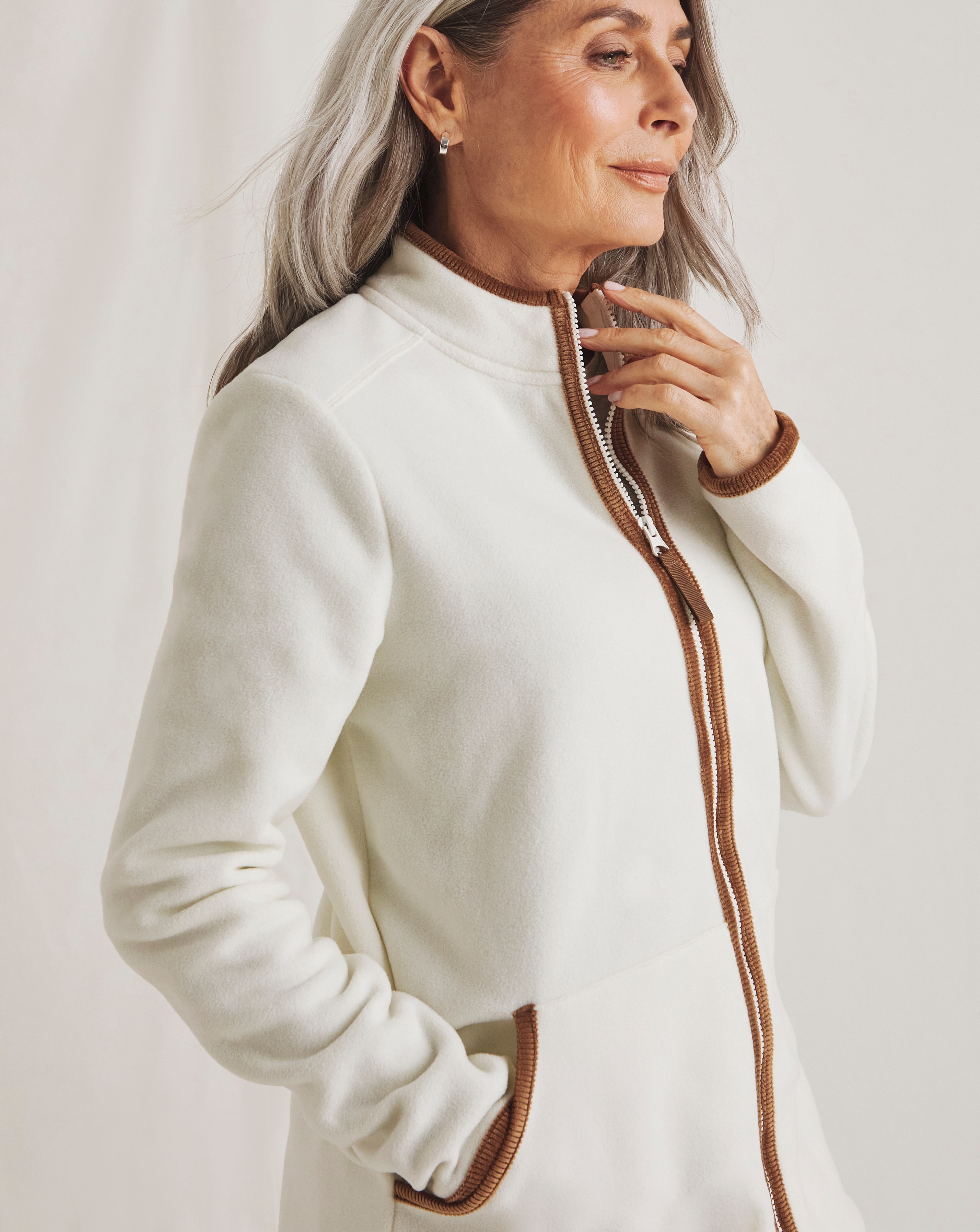 Julipa Zip Up Fleece With Cord Piping | JD Williams