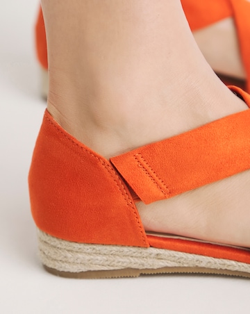 Sonya Soft Strap Espadrille Sandals - Wide Fit (E)