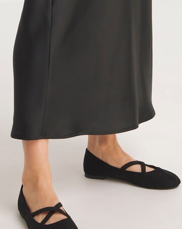 Margot Crossover Stretch Ballerina Shoes Wide E Fit Simply Comfort