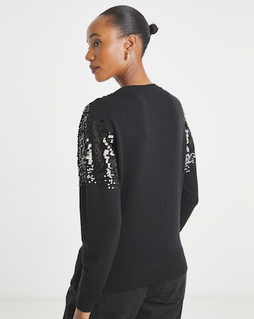Black Sequin Jumper