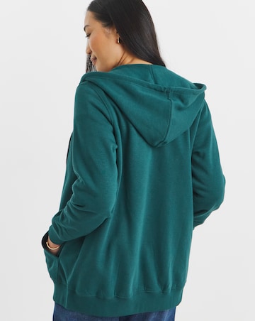 Longline Zip Up Hoodie