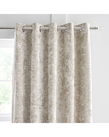 Catherine Lansfield Crushed Velvet Eyelet Curtains