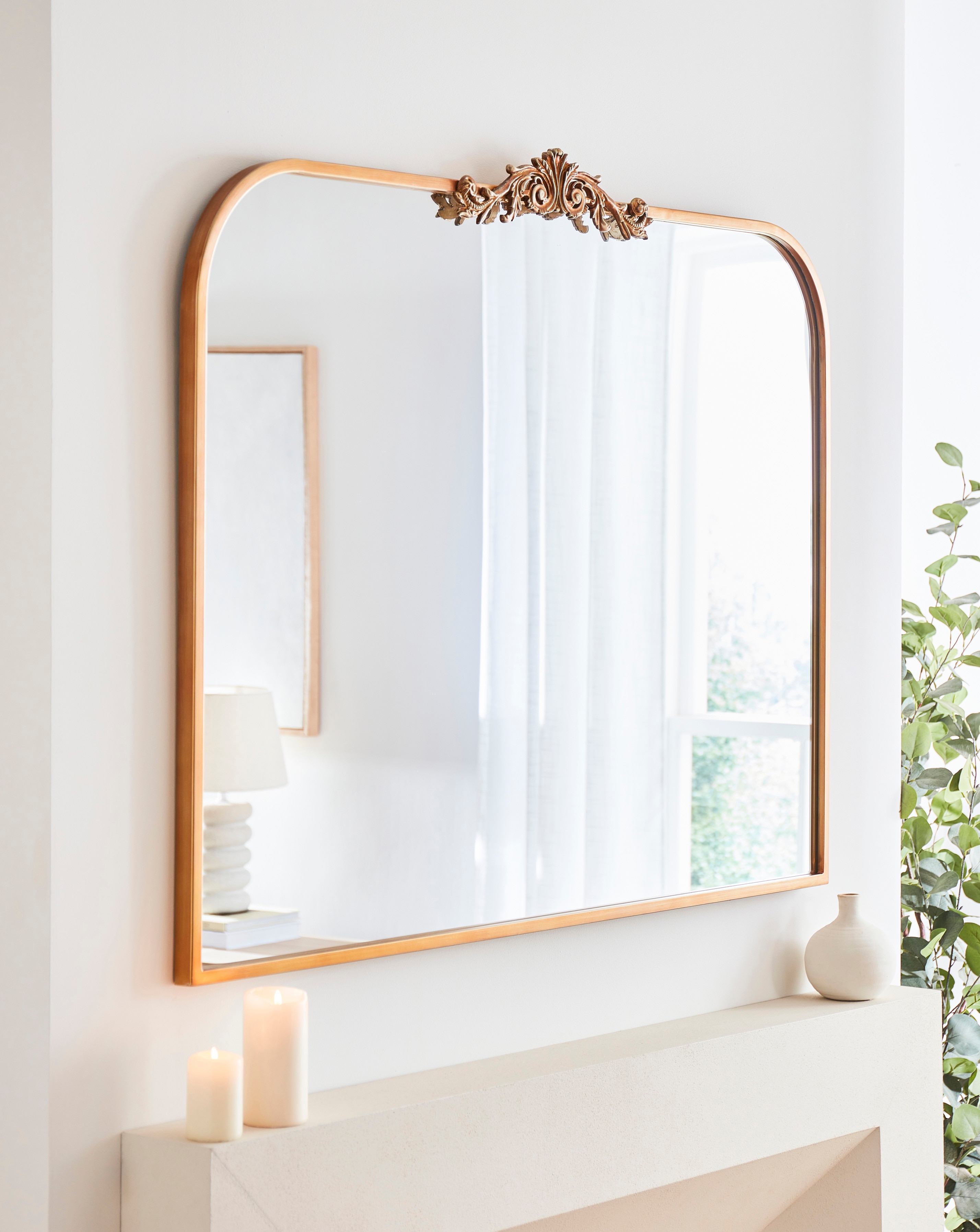 超絶極上！Mirror Polished Lumina　フランスアンティーク Joanna Hope Antique Gold Over Mantle Mirror | JD Williams
