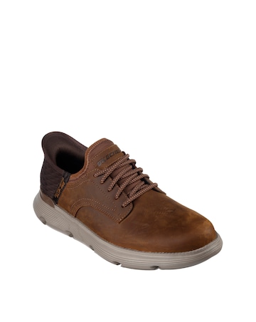 Skechers Garza Slip-Ins Shoe - Dark Brown Leather