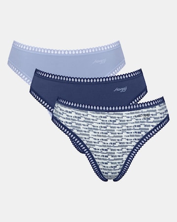 Sloggi (3 Pack) Go Crush Tai Knickers Blue Multi