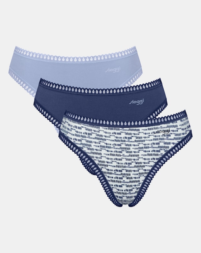 Sloggi (3 Pack) Go Crush Tai Knickers Blue Multi