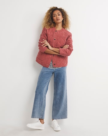 Pink Washed Quilted Jacket