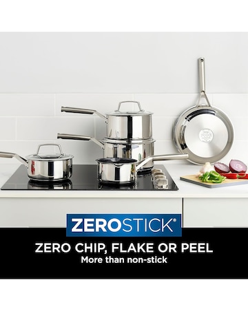 Ninja Foodi ZEROSTICK Stainless Steel 20cm Saucepan with Lid