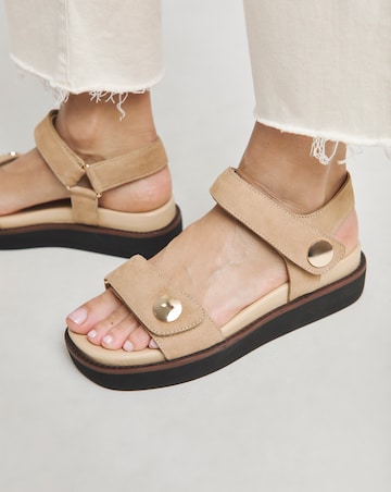 Marquette Two Part Leather Sandal - Extra Wide Fit (EEE)