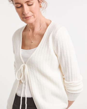 Ribbed Tie Front Cardigan