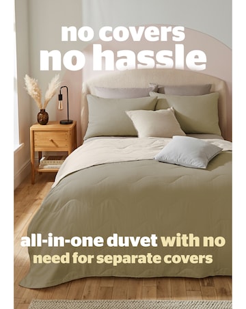 Silentnight Summer Breeze Seersucker Coverless 2.5 Tog Duvet and Pillowcase Set