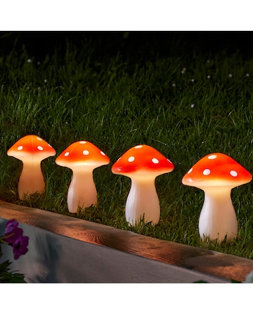 Fairy Mushroom Stake Lights - Set of 4