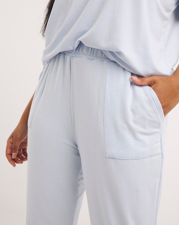 Ruched Top And Cuffed Jogger Lounge Set