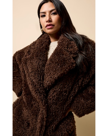Little Mistress Chocolate Faux Fur Coat