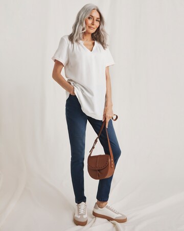 Julipa Notch Neck Linen Blouse