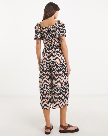 Textured Crinkle Tie Strap Jumpsuit