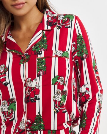Chelsea Peers Jersey Santa Stripe Pyjama Set