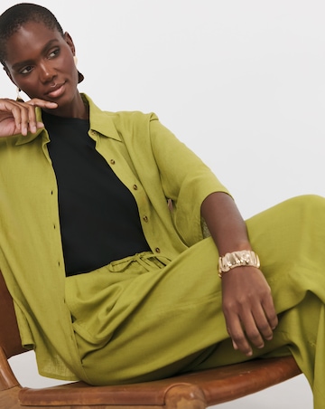 Linen Mix Half Sleeve Shirt