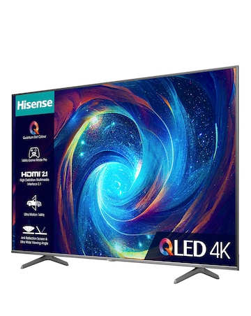 Hisense 55in 55E7KQTUK PRO Smart 4K UHD HDR QLED TV with 144Hz Game Mode Pro