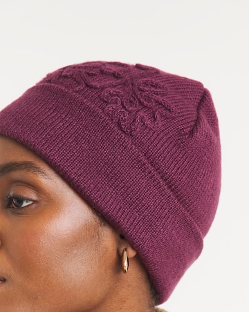 Floral Embroidered Beanie