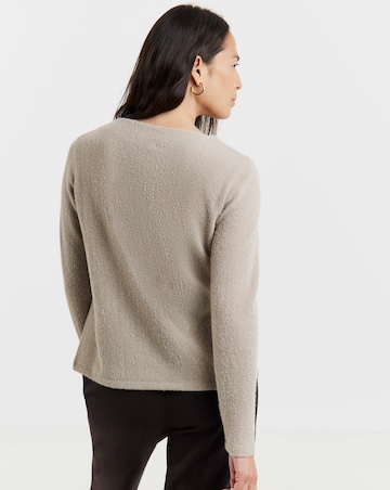 Cream Brushed Soft Touch Cardigan