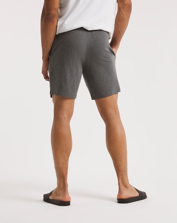 2 Pack Jersey Lounge Shorts- Black/Charcoal