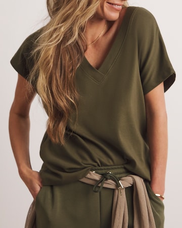 Anthology Khaki V-Neck T-Shirt