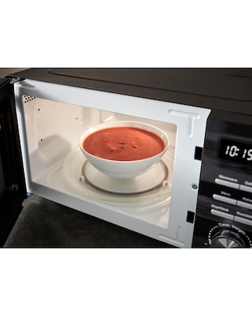 Swan Symphony Black Kettle, 2 Slice Toaster and Microwave Bundle