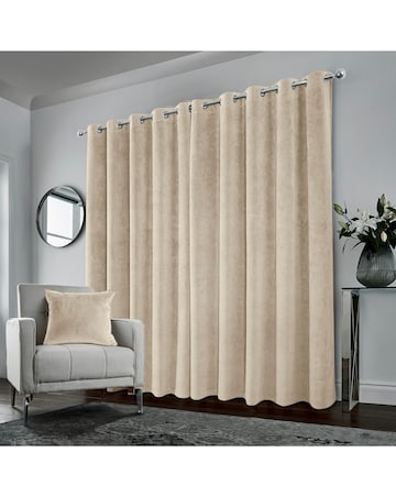 Hampton 100% Blackout Eyelet Velvet Curtain
