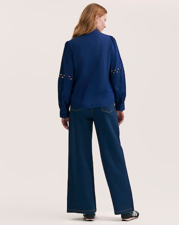 Finery London Balloon Sleeve Cut Out Shirt