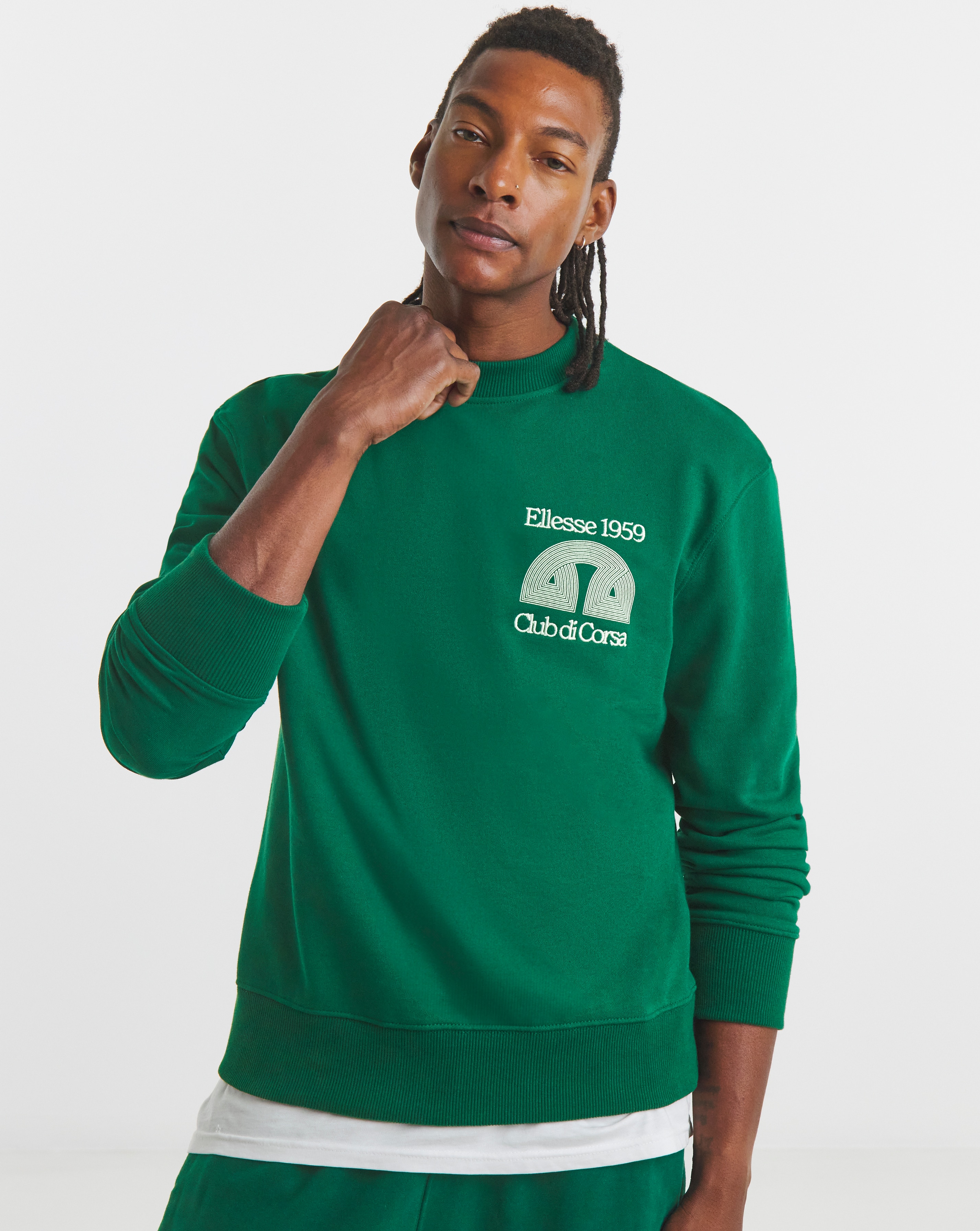 ellesse Club Di Corsa Crew Neck Sweatshirt | JD Williams