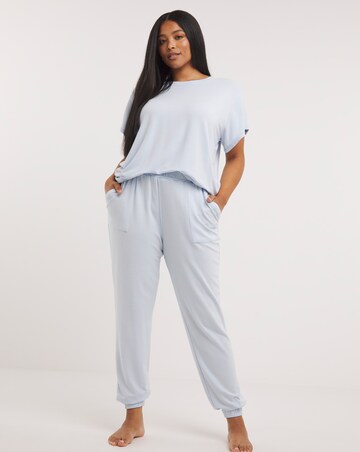 Ruched Top And Cuffed Jogger Lounge Set