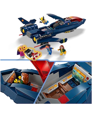 LEGO Marvel X-Men X-Jet Buildable Toy Plane Model Kit 76281