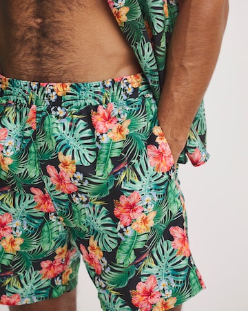 Tropical Print Swim Short