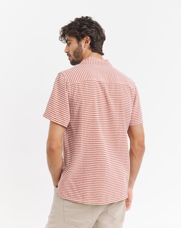 Short Sleeve Revere Geo Print Shirt