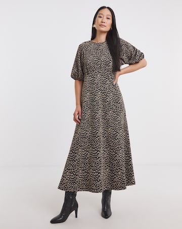 Bow Back Jacquard Tea Dress