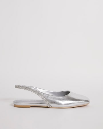Grace Diamante Metallic Shoes - Wide Fit (E)